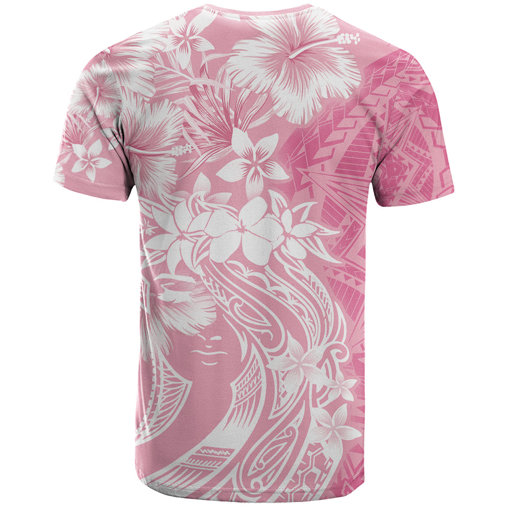 Polynesian Women's Day T Shirt Plumeria Passion - Pink LT7 - Polynesian Pride