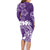 Polynesian Women's Day Family Matching Long Sleeve Bodycon Dress and Hawaiian Shirt Plumeria Passion - Purple LT7 - Polynesian Pride