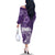 Polynesian Women's Day Family Matching Off Shoulder Long Sleeve Dress and Hawaiian Shirt Plumeria Passion - Purple LT7 - Polynesian Pride