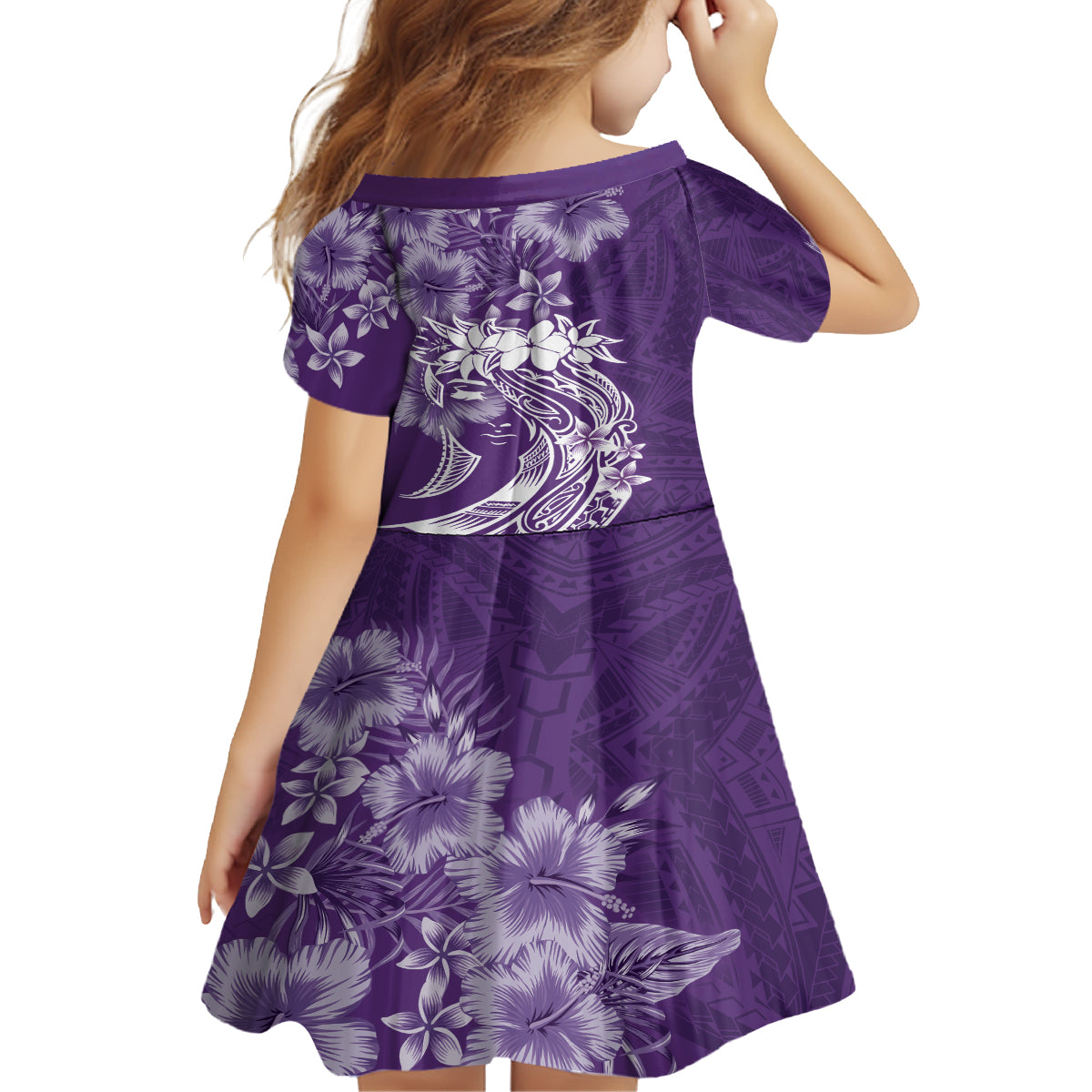 Polynesian Women's Day Family Matching Summer Maxi Dress and Hawaiian Shirt Plumeria Passion - Purple LT7 - Polynesian Pride