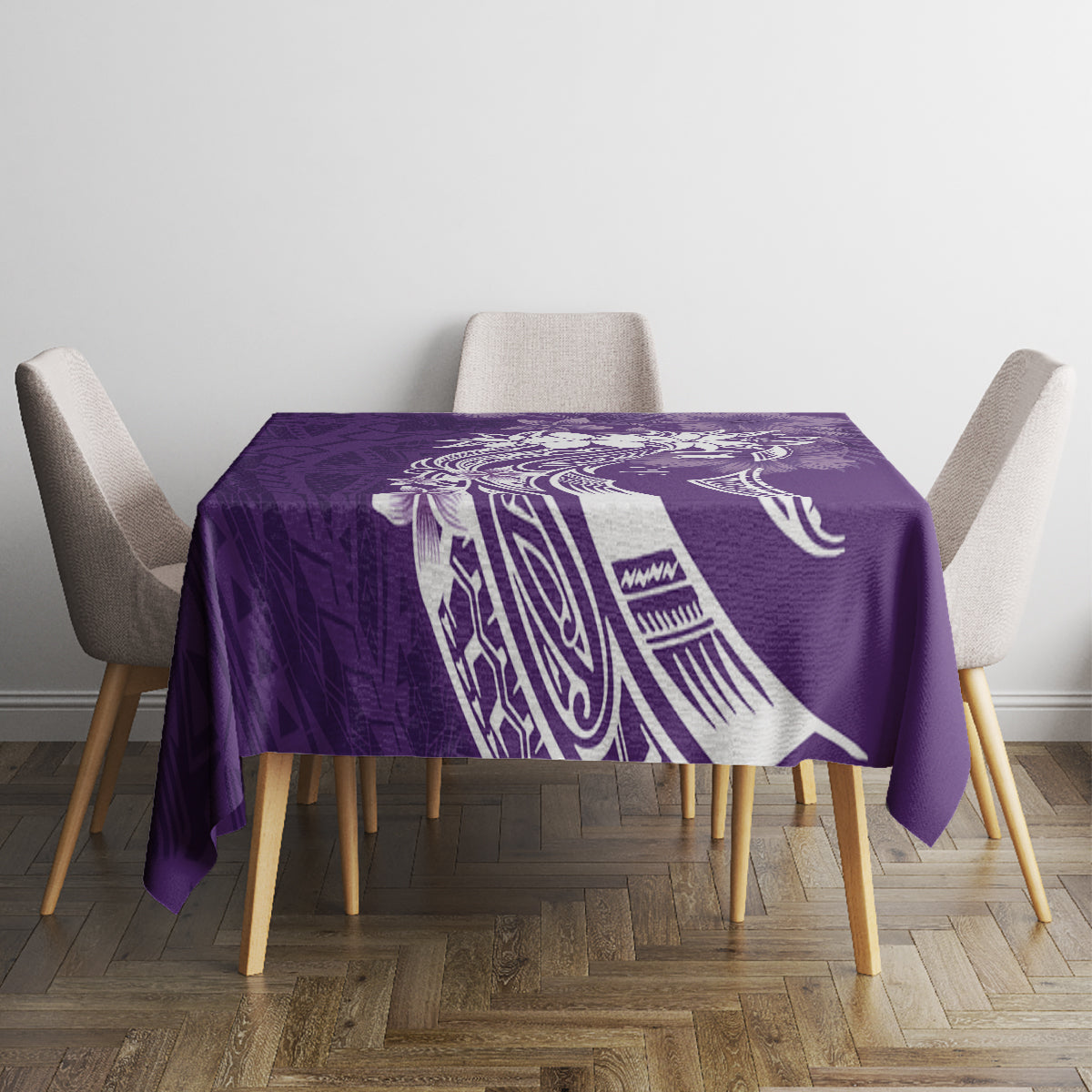 Polynesian Women's Day Tablecloth Plumeria Passion - Purple LT7 - Polynesian Pride