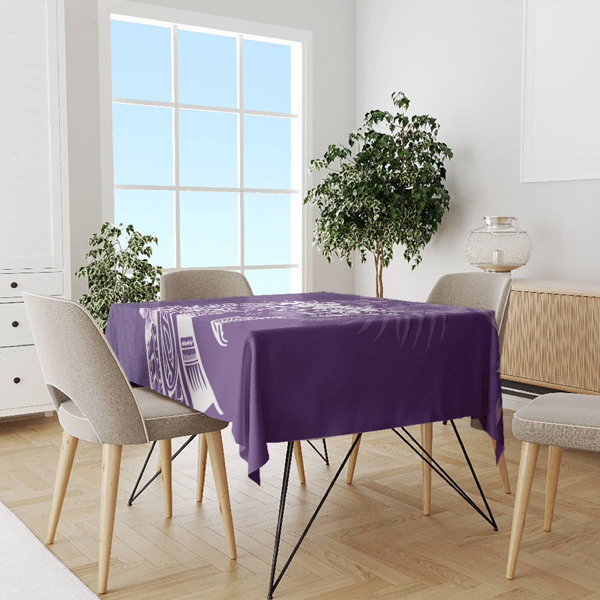 Polynesian Women's Day Tablecloth Plumeria Passion - Purple LT7 - Polynesian Pride