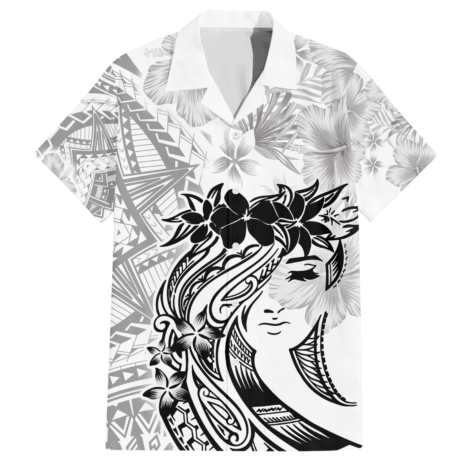 Polynesian Women's Day Hawaiian Shirt Plumeria Passion - White LT7 White - Polynesian Pride