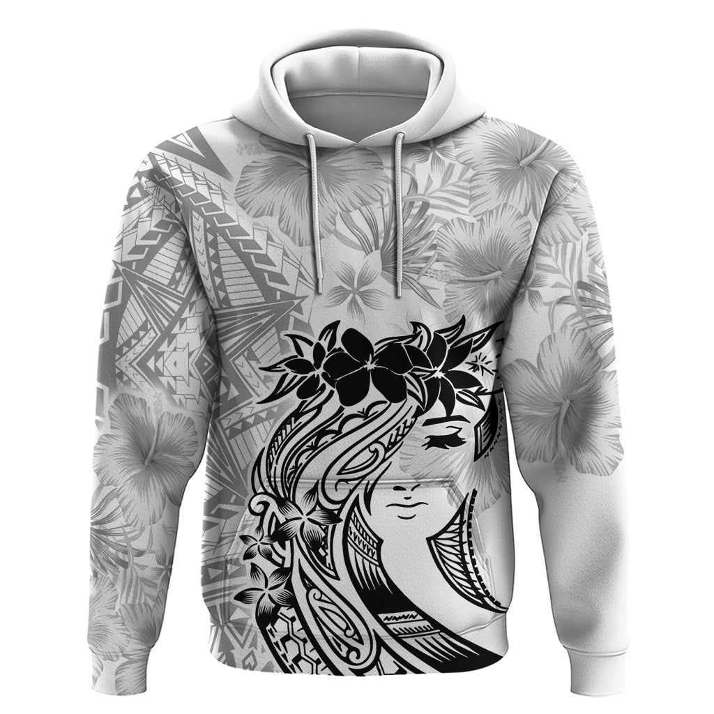 Polynesian Women's Day Hoodie Plumeria Passion - White LT7 Pullover Hoodie White - Polynesian Pride