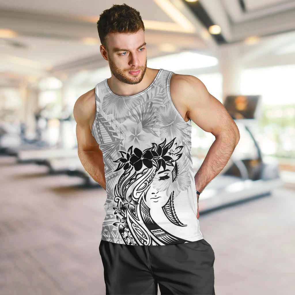 Polynesian Women's Day Men Tank Top Plumeria Passion - White LT7 White - Polynesian Pride