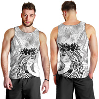 Polynesian Women's Day Men Tank Top Plumeria Passion - White LT7 - Polynesian Pride
