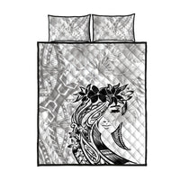 Polynesian Women's Day Quilt Bed Set Plumeria Passion - White LT7 - Polynesian Pride