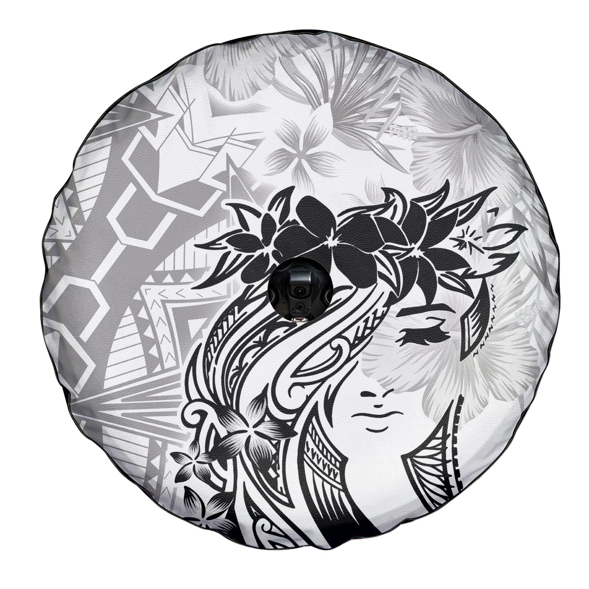 Polynesian Women's Day Spare Tire Cover Plumeria Passion - White LT7 - Polynesian Pride