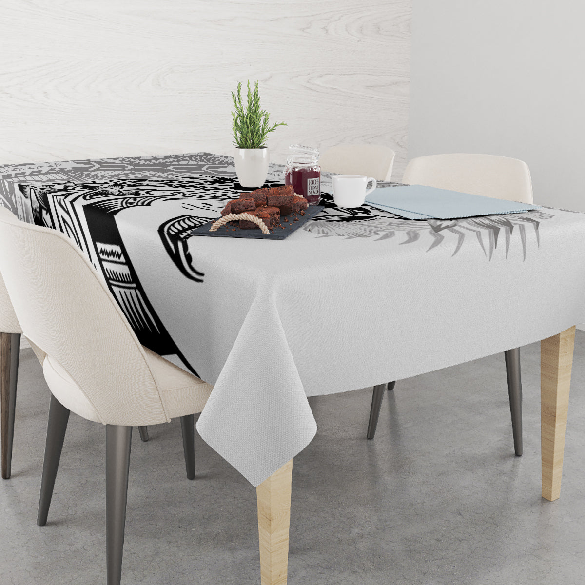 Polynesian Women's Day Tablecloth Plumeria Passion - White LT7 - Polynesian Pride