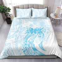 Polynesian Women's Day Bedding Set Plumeria Passion - Turquoise LT7 - Polynesian Pride