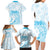 Polynesian Women's Day Family Matching Long Sleeve Bodycon Dress and Hawaiian Shirt Plumeria Passion - Turquoise LT7 - Polynesian Pride