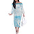 Polynesian Women's Day Family Matching Off Shoulder Long Sleeve Dress and Hawaiian Shirt Plumeria Passion - Turquoise LT7 Mom's Dress Turquoise - Polynesian Pride