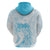 Polynesian Women's Day Hoodie Plumeria Passion - Turquoise LT7 - Polynesian Pride