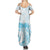 Polynesian Women's Day Summer Maxi Dress Plumeria Passion - Turquoise LT7 - Polynesian Pride