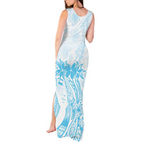 Polynesian Women's Day Tank Maxi Dress Plumeria Passion - Turquoise LT7 - Polynesian Pride