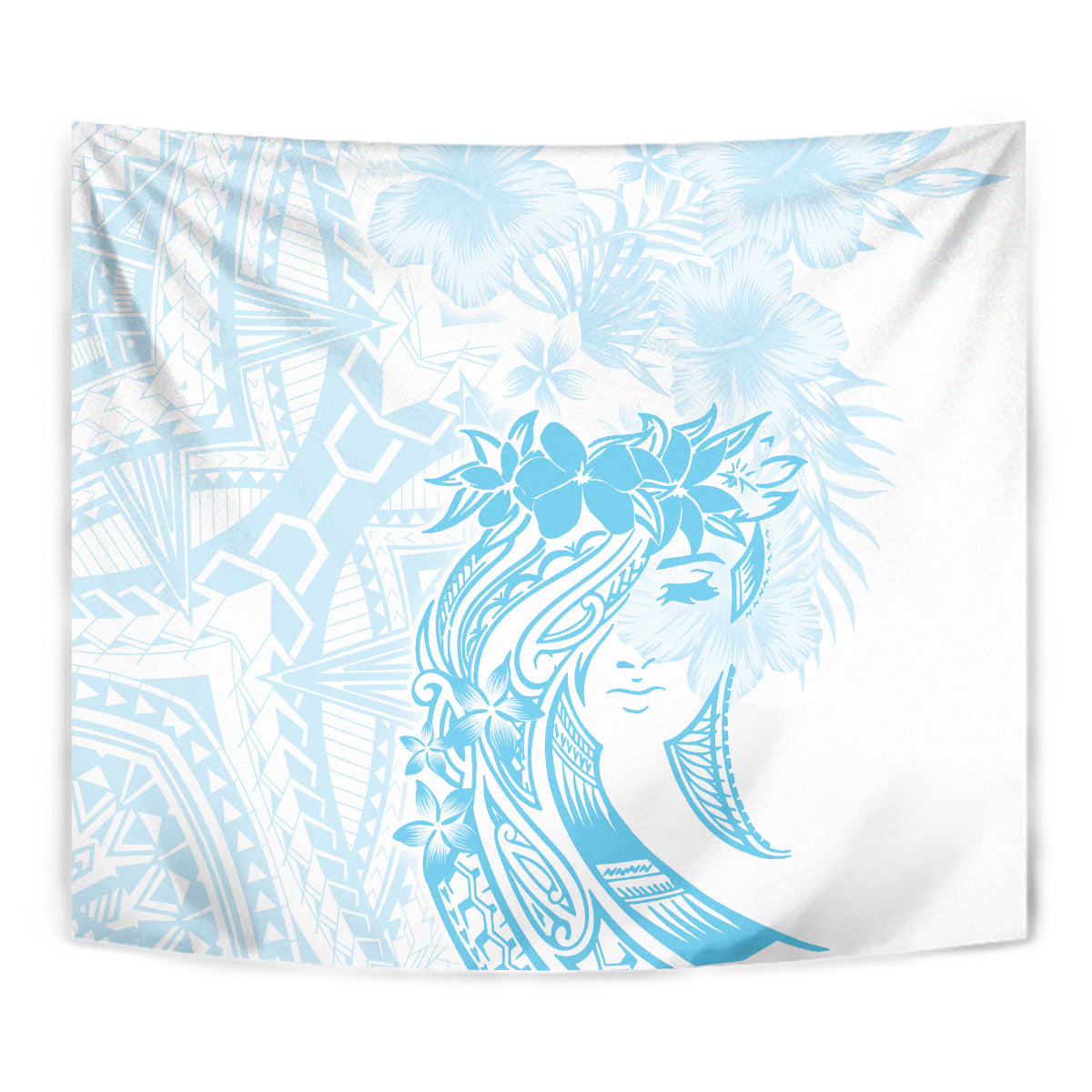 Polynesian Women's Day Tapestry Plumeria Passion - Turquoise LT7 - Polynesian Pride