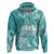 Polynesian Women's Day Hoodie Plumeria Passion - Teal LT7 Pullover Hoodie Teal - Polynesian Pride