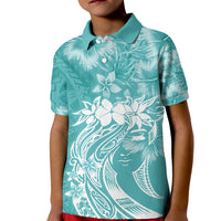 Polynesian Women's Day Kid Polo Shirt Plumeria Passion - Teal LT7 Kid Teal - Polynesian Pride