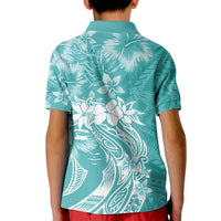 Polynesian Women's Day Kid Polo Shirt Plumeria Passion - Teal LT7 - Polynesian Pride