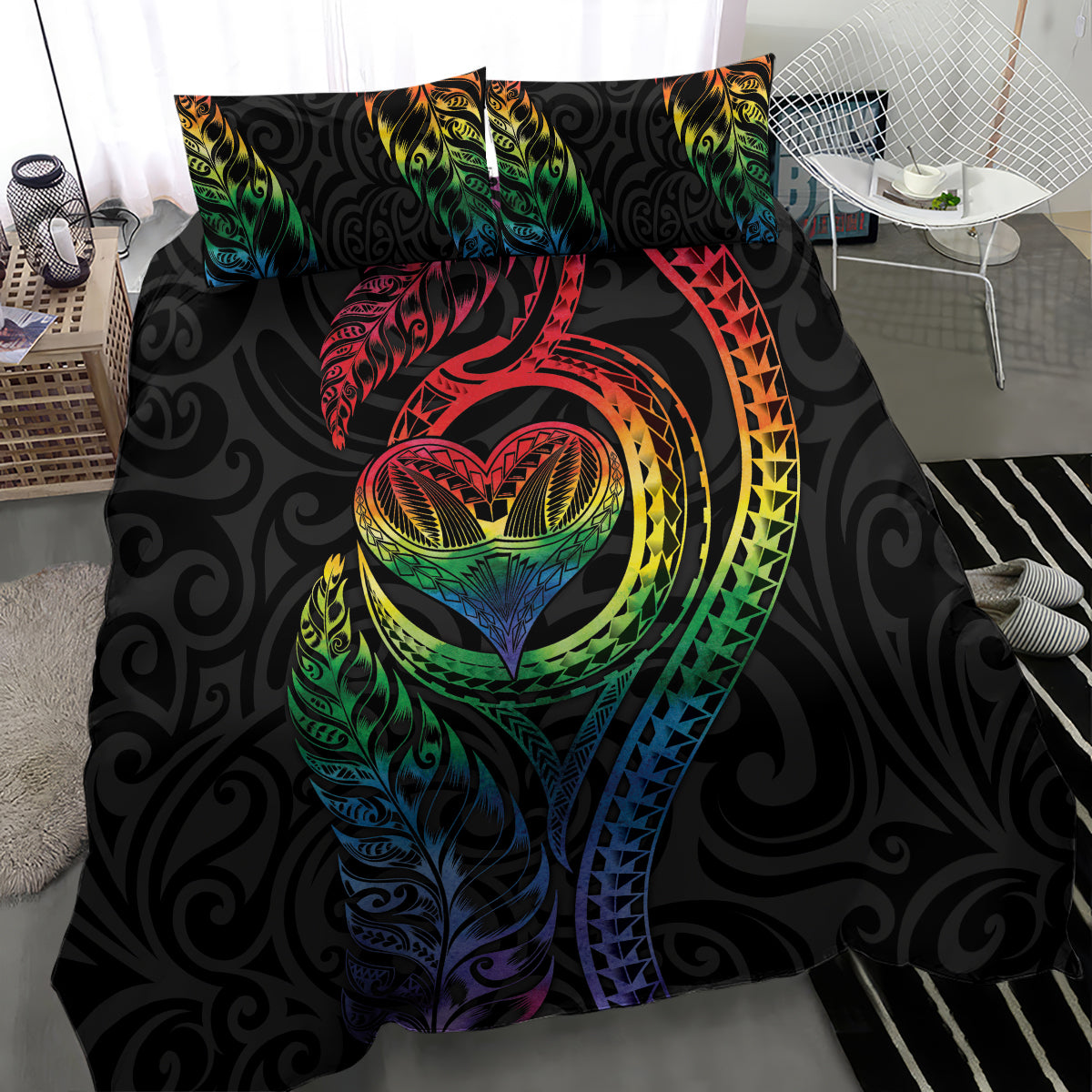 New Zealand Pride Bedding Set Takatapui Rainbow Fern