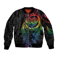 New Zealand Pride Bomber Jacket Takatapui Rainbow Fern