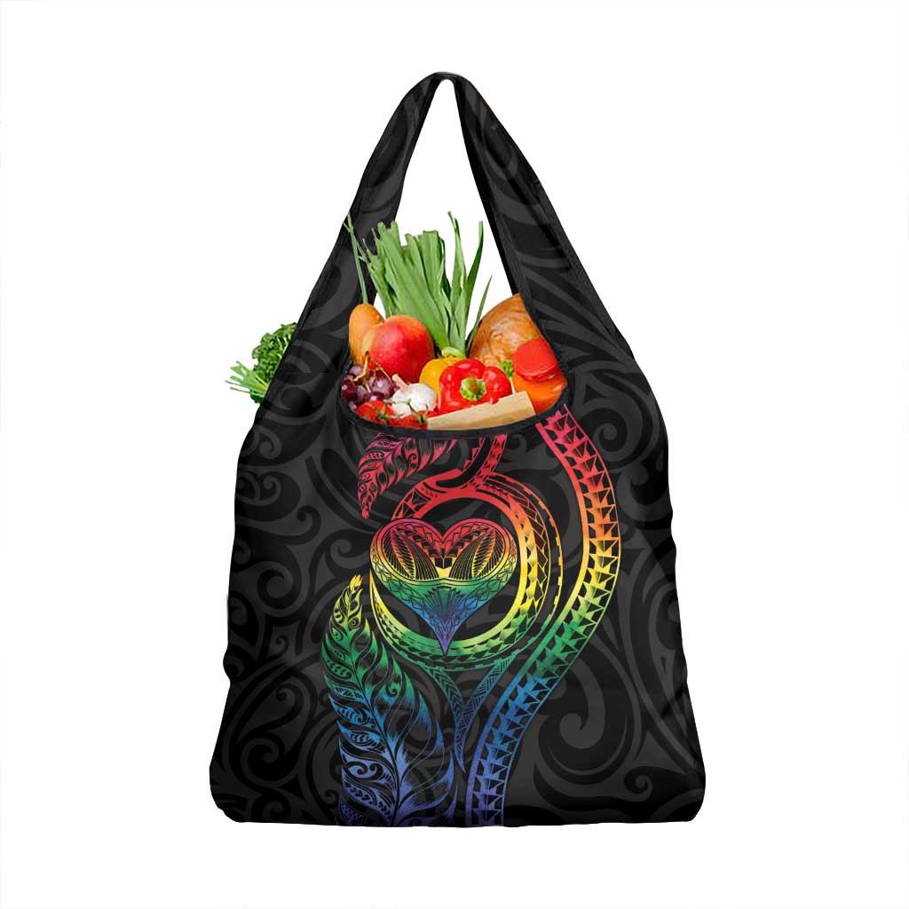 New Zealand Pride Grocery Bag Takatapui Rainbow Fern