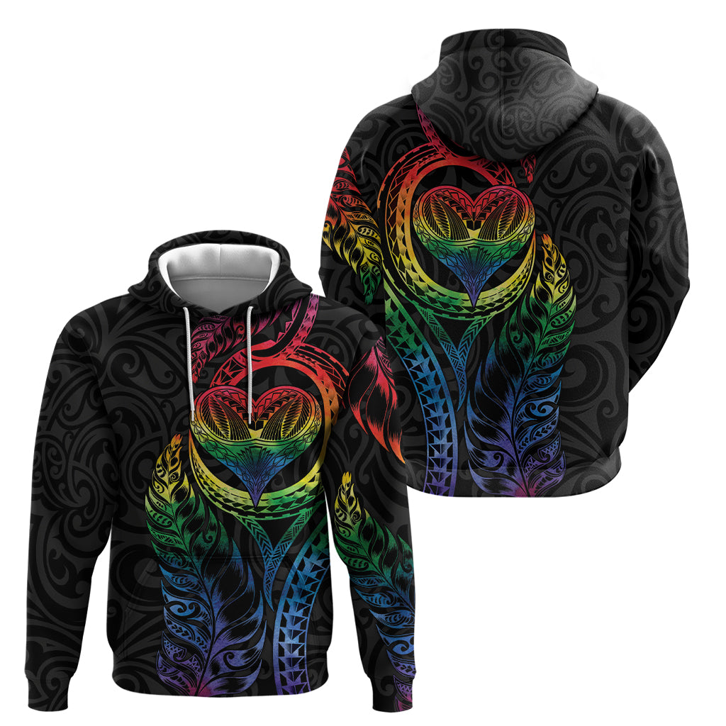 New Zealand Pride Hoodie Takatapui Rainbow Fern
