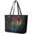 New Zealand Pride Leather Tote Bag Takatapui Rainbow Fern