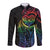 New Zealand Pride Long Sleeve Button Shirt Takatapui Rainbow Fern