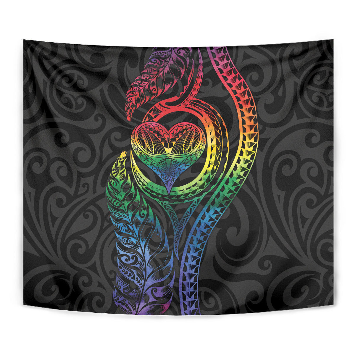 New Zealand Pride Tapestry Takatapui Rainbow Fern