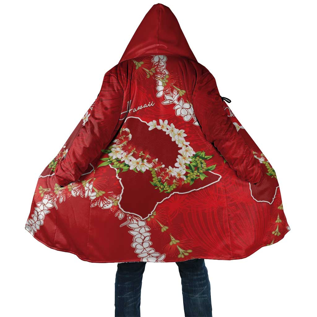 Hawaii Island Flowers Lei Cloak Ohia Lehua Scarlet Red