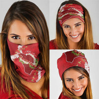 Hawaii Island Flowers Lei Neck Gaiter Ohia Lehua Scarlet Red