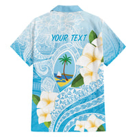 Guam Chamorro Guasali Flowers Family Matching Tank Maxi Dress and Hawaiian Shirt Aqua Gradient
