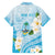 Guam Chamorro Guasali Flowers Hawaiian Shirt Aqua Gradient