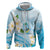 Guam Chamorro Guasali Flowers Hoodie Aqua Gradient