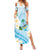 Guam Chamorro Guasali Flowers Summer Maxi Dress Aqua Gradient