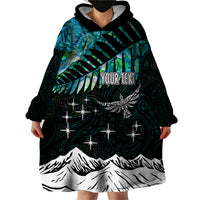 Personalised Maori New Year Wearable Blanket Hoodie Matariki Mix Paua Shell LT7 - Polynesian Pride