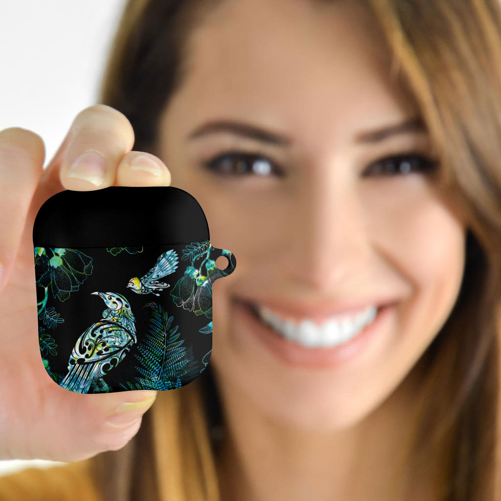 Aotearoa Maori Mahuru AirPods Case Spring Time - Paua Shell Green LT7 - Polynesian Pride
