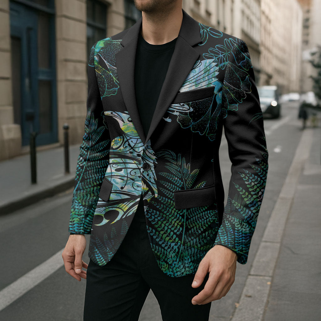 Aotearoa Maori Mahuru Blazer Spring Time - Paua Shell Green LT7 - Polynesian Pride