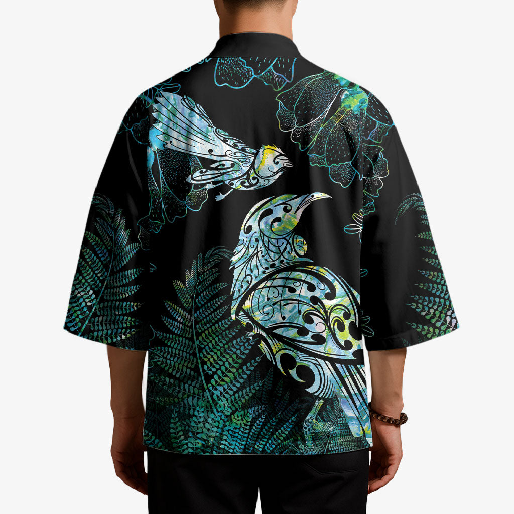 Aotearoa Maori Mahuru Kimono Spring Time - Paua Shell Green LT7 - Polynesian Pride