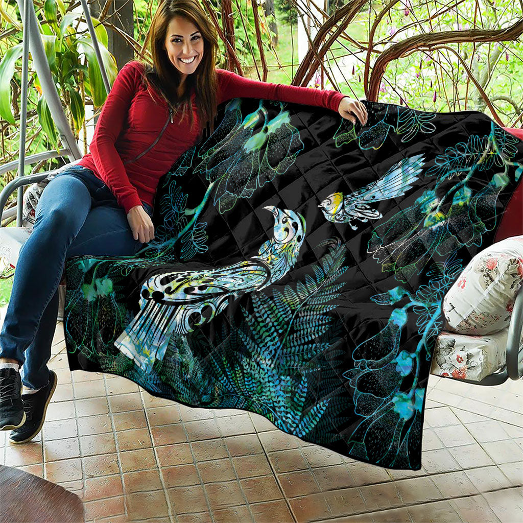 Aotearoa Maori Mahuru Quilt Spring Time - Paua Shell Green LT7 - Polynesian Pride