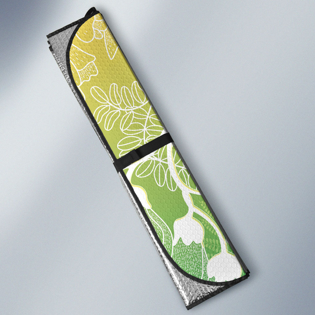 Aotearoa Maori Mahuru Tui With Pikawakawa Auto Sun Shade Spring Time LT7 - Polynesian Pride