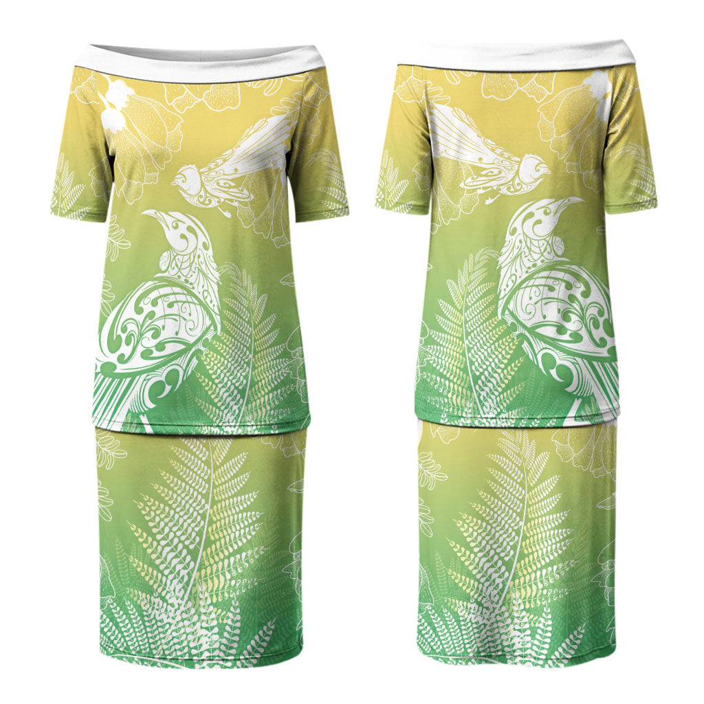 Aotearoa Maori Mahuru Tui With Pikawakawa Couples Matching Puletasi and Hawaiian Shirt Spring Time LT7 - Polynesian Pride