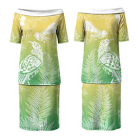 Aotearoa Maori Mahuru Tui With Pikawakawa Couples Matching Puletasi and Hawaiian Shirt Spring Time LT7 - Polynesian Pride