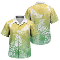 Aotearoa Maori Mahuru Tui With Pikawakawa Family Matching Puletasi and Hawaiian Shirt Spring Time LT7 Son's Shirt Green - Polynesian Pride