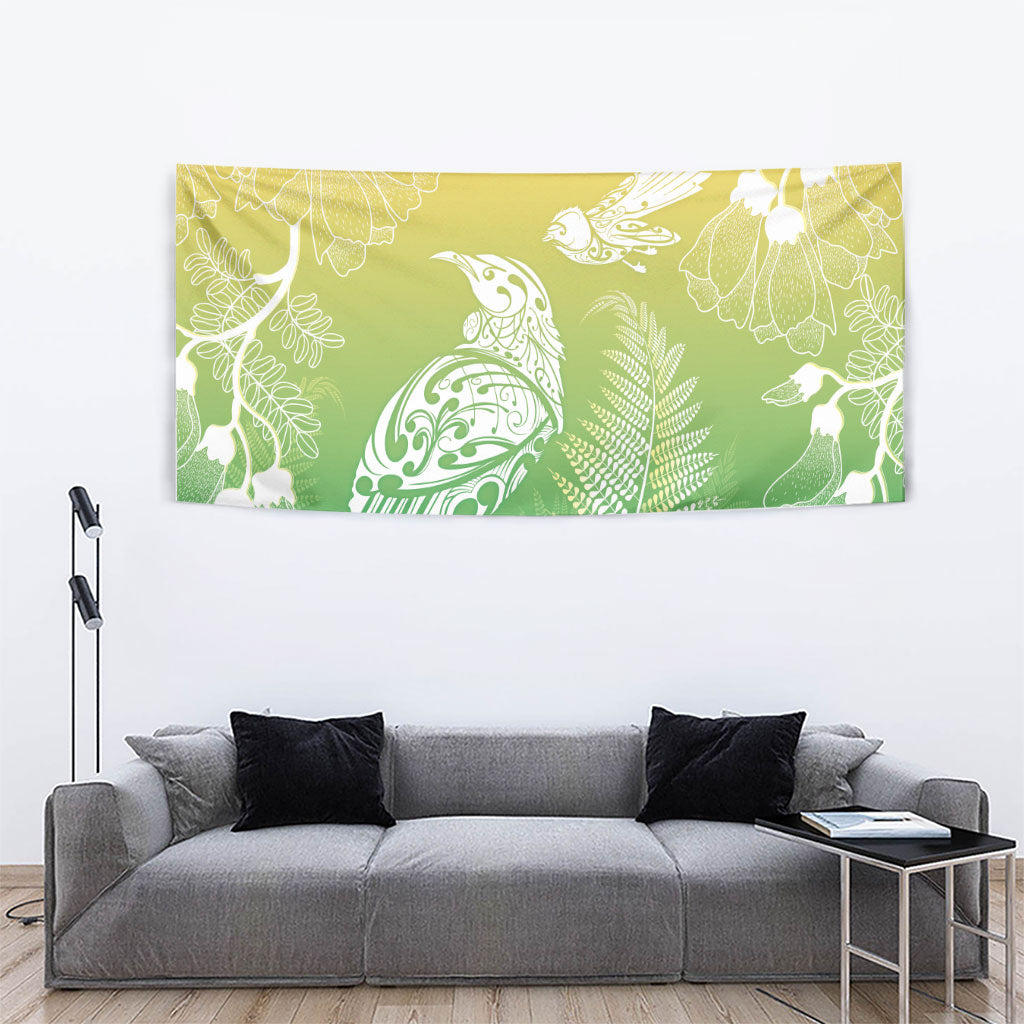 Aotearoa Maori Mahuru Tui With Pikawakawa Tapestry Spring Time LT7 - Polynesian Pride