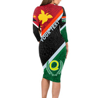 personalised-penama-and-papua-new-guinea-day-long-sleeve-bodycon-dress-emblem-mix-style