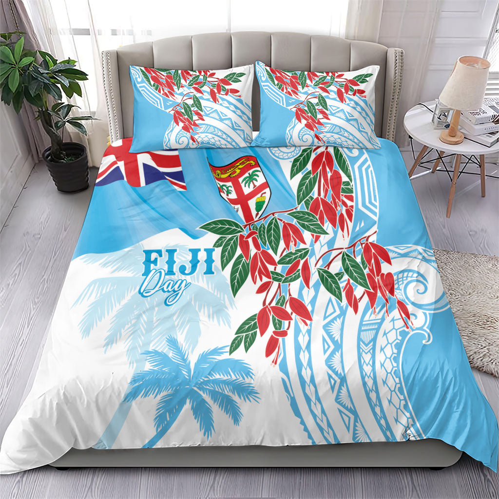 Bula Fiji Day Tagimaucia Palms Bedding Set Toso Mai Viti