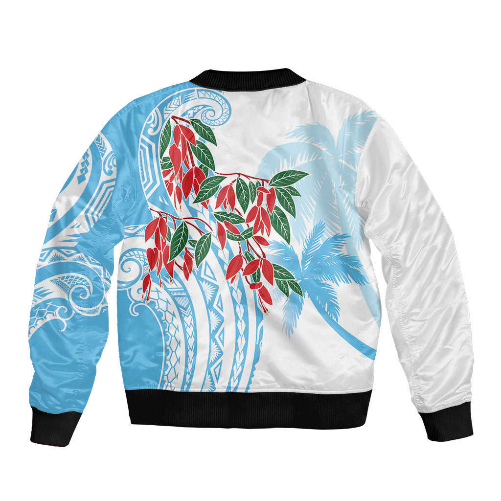Bula Fiji Day Tagimaucia Palms Bomber Jacket Toso Mai Viti LT7 - Polynesian Pride