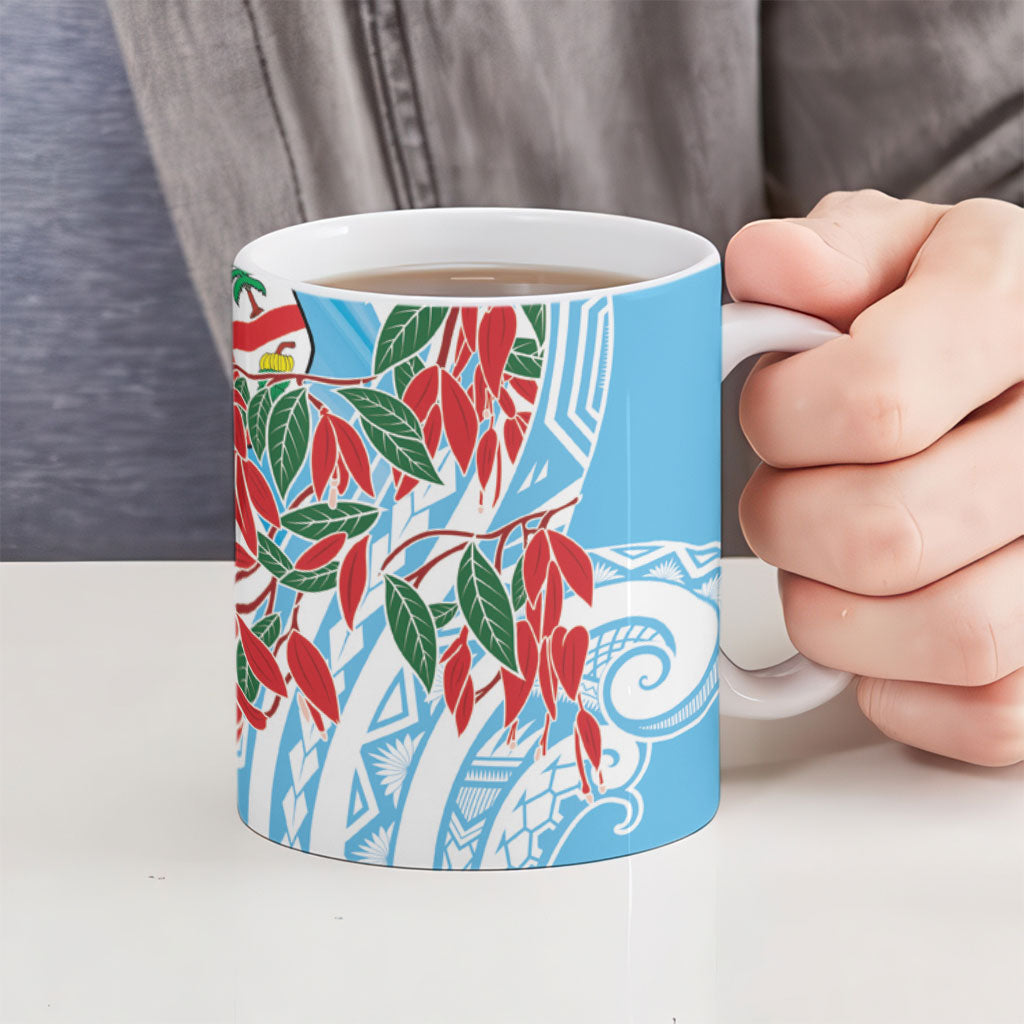 Bula Fiji Day Tagimaucia Palms Ceramic Mug Toso Mai Viti